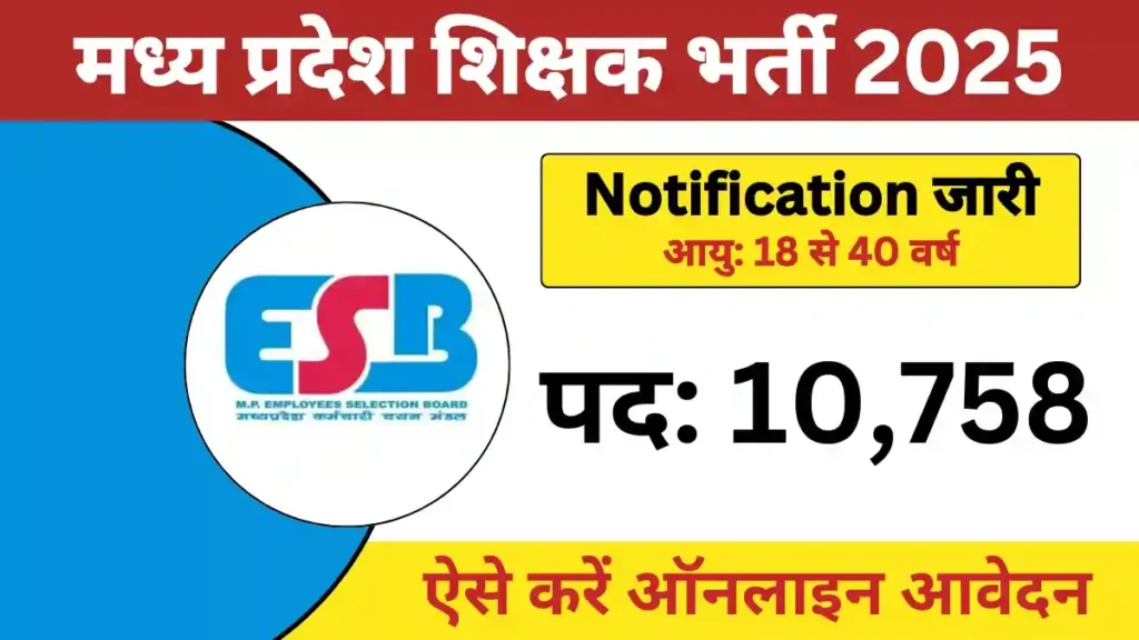MP Teacher Vacancy 2025